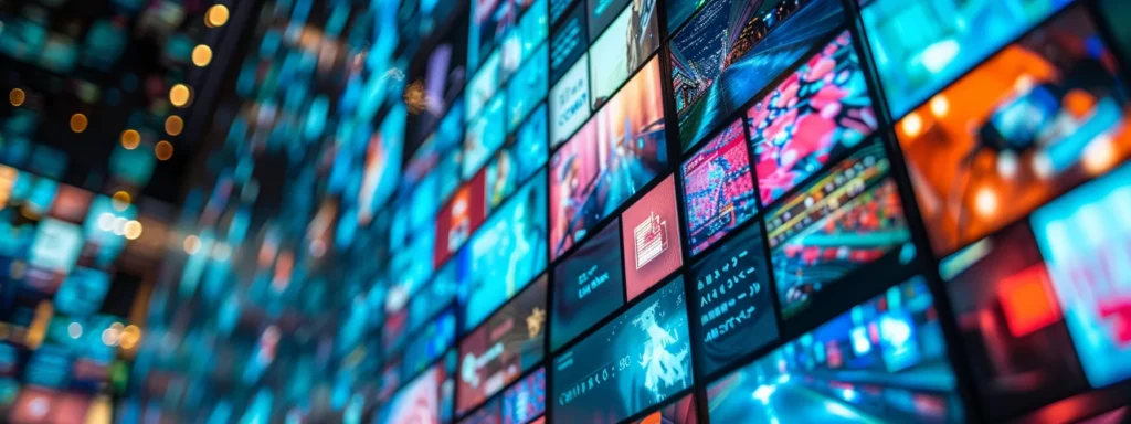 a vibrant and engaging digital display showcasing diverse, personalized advertisements tailored to individual preferences.