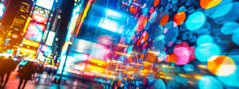 a vibrant digital display featuring customized content for different target audiences.