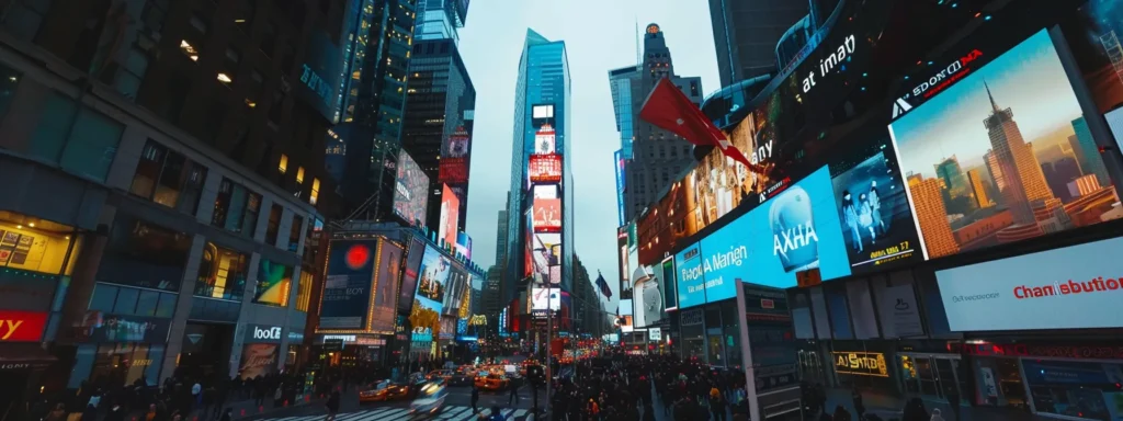 an ai-powered digital billboard displaying dynamic, personalized ads based on real-time data analysis.