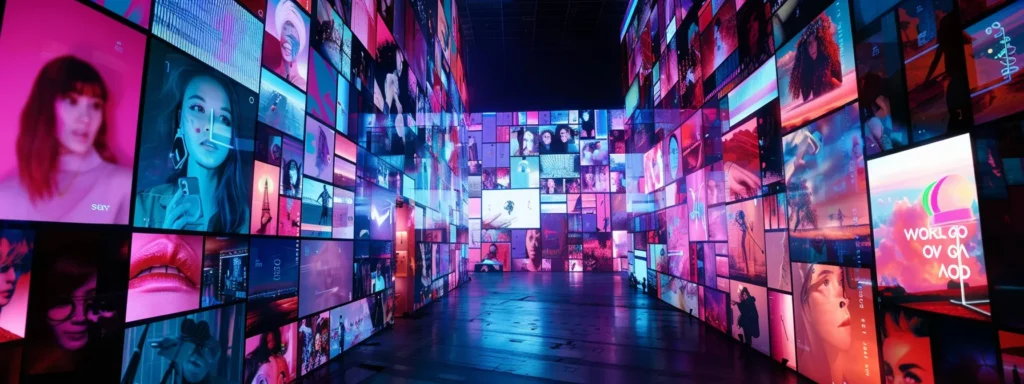 a vibrant collage of diverse user-generated content filling a digital screen, showcasing the community-driven power behind the brand's exponential growth.