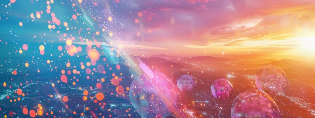a vibrant digital landscape teeming with diverse voices, where colorful thought bubbles burst forth from a glowing ai core, showcasing the power of user-generated creativity.