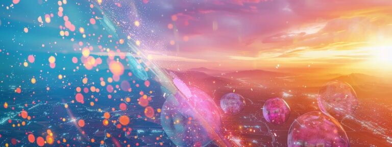 a vibrant digital landscape teeming with diverse voices, where colorful thought bubbles burst forth from a glowing ai core, showcasing the power of user-generated creativity.
