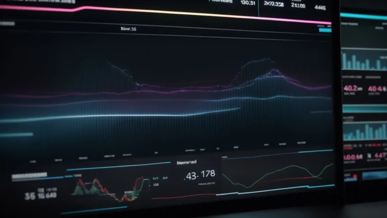 a digital marketing dashboard displaying eye-catching visuals of ai-generated ad performance data.
