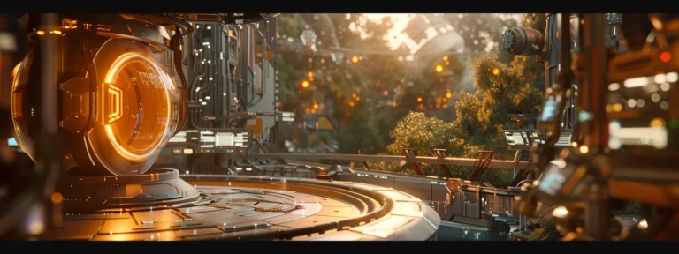 a futuristic ai software interface creating a visually striking and authentic content.