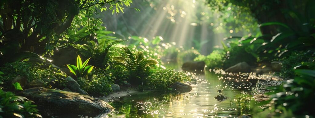a vibrant digital landscape teeming with dynamic ai-generated visuals that contrast sharply against the serene simplicity of traditional content forms.
