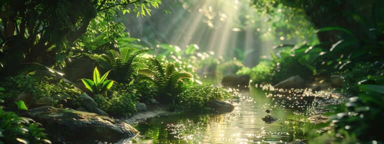a vibrant digital landscape teeming with dynamic ai-generated visuals that contrast sharply against the serene simplicity of traditional content forms.