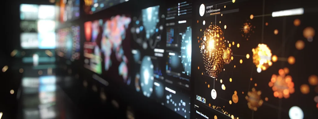 a futuristic marketing dashboard displaying real-time analytics with sleek, ai-generated ad campaigns.