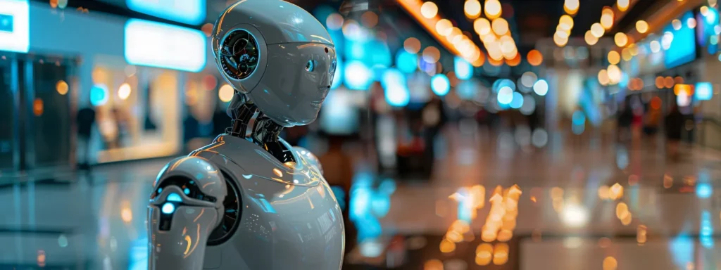 a sleek, futuristic ai program adjusting personalized advertisements for maximum return on investment.