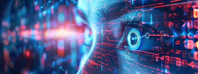 an ai-powered computer generating eye-catching ad designs on a sleek, modern computer screen.