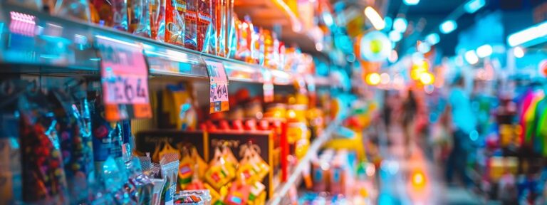 a captivating close-up of a vibrant, colorful market display showcasing various discount tags and pricing offers, highlighting the allure of long-term contracts with a bright, inviting atmosphere.