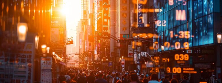 a dramatic split-scene depicting the stark contrast between a sleek digital interface showcasing ai ad costs and a cluttered, vintage billboard filled with traditional advertising expenses, bathed in warm golden light.