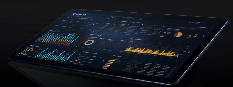 a dynamic and engaging visual showcasing a sleek digital dashboard displaying vibrant graphs and data analytics, symbolizing the assessment of roi from ai-driven user-generated content implementations.