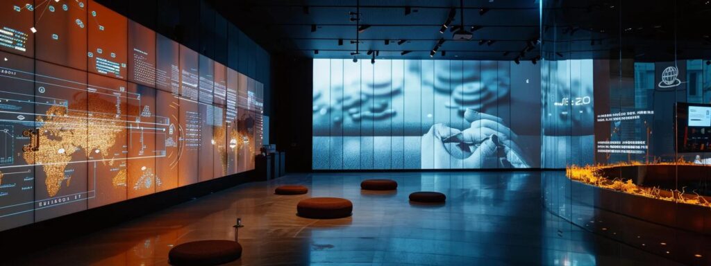 a dynamic, futuristic workspace bathed in soft, ambient light, featuring a sleek digital screen displaying vivid infographics about the costs and benefits of ai ad generation.