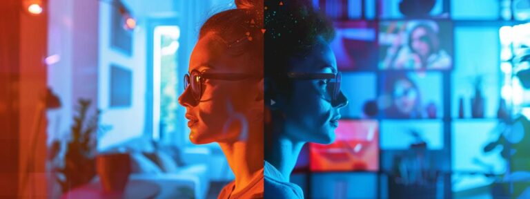 a dynamic infographic featuring a vivid split-screen comparison of ai-generated ads versus traditional manual creations, with bold statistics and eye-catching visuals illustrating data-driven performance metrics under dramatic lighting.