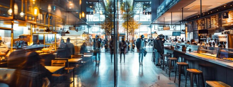 a dynamic split-screen image contrasting a bustling small business environment with a vibrant large corporate setting, showcasing the diverse factors influencing ai ugc service pricing, all under bright, engaging lighting that highlights each space's unique energy.