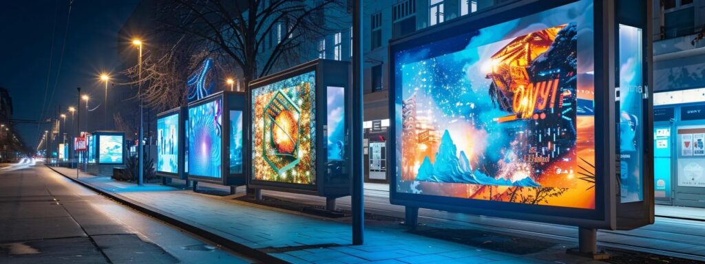 a striking contrast between a vibrant, futuristic digital landscape filled with ai-generated billboards and a classic, hand-painted advertisement stands out under soft, ambient lighting, symbolizing the unique essence of human creativity in advertising.