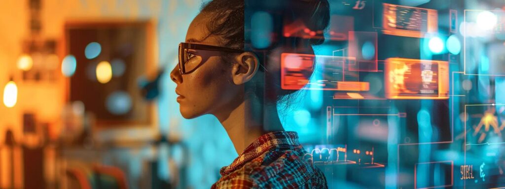 a striking split-image composition vividly contrasts the dynamic world of ai ad generators with the traditional methods of advertising, showcasing vibrant digital elements on one side and timeless vintage visuals on the other, bathed in contrasting lighting to emphasize their effectiveness.