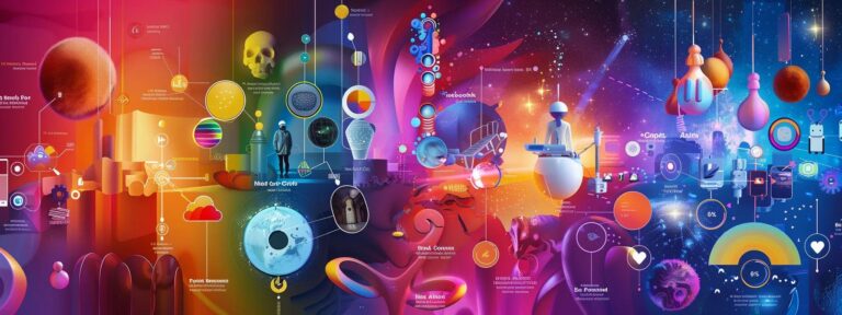 a vibrant and engaging infographic showcasing the diverse subscription tiers of ai user-generated content platforms, with visually distinct sections and colorful icons representing features and benefits.