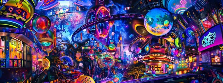 a vibrant digital landscape depicts ai algorithms intertwining with colorful advertisement visuals, symbolizing the power of technology in creating personalized marketing messages that deeply connect with diverse audiences.