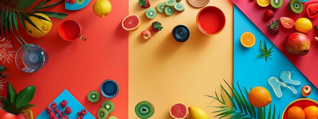 a vibrant, engaging flat lay of diverse subscription plans showcasing innovative ai ugc features, surrounded by eye-catching digital graphics to highlight the benefits of each option.