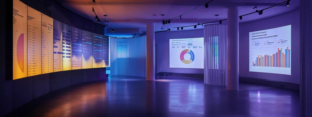a visually captivating scene showcasing an array of pricing charts and infographics, illuminated by soft, strategic lighting, emphasizing the competitive landscape of ai ugc solutions.