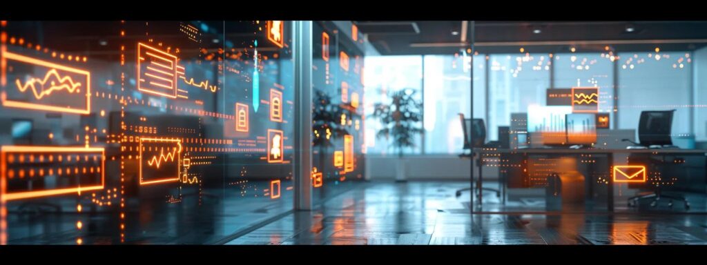 a visually captivating scene showcasing a digitally rendered contract with glowing discount symbols, set against a sleek, modern office background emphasizing the theme of valuable long-term partnerships in ai ugc services.